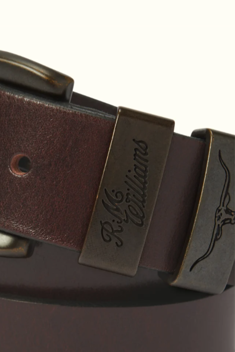 RM Williams Leather Drover Belt Chestnut