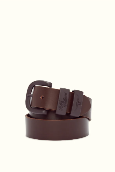 RM Williams Leather Drover Belt Chocolate