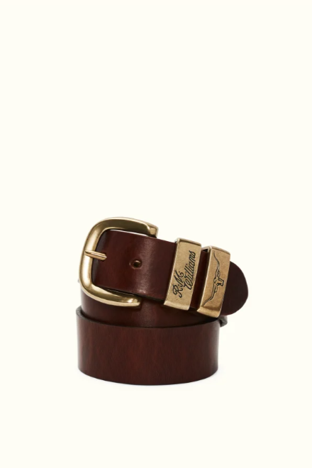 RM Williams Leather Drover Belt Mid-Brown