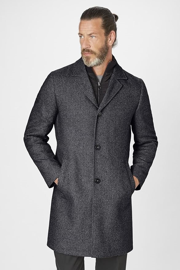 S4 Wool Mix Regular Fit Edison Coat