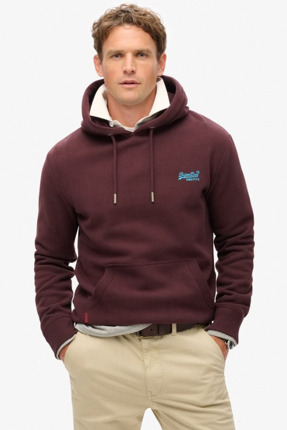 Superdry Essential Logo Hoodie Deep Burgundy