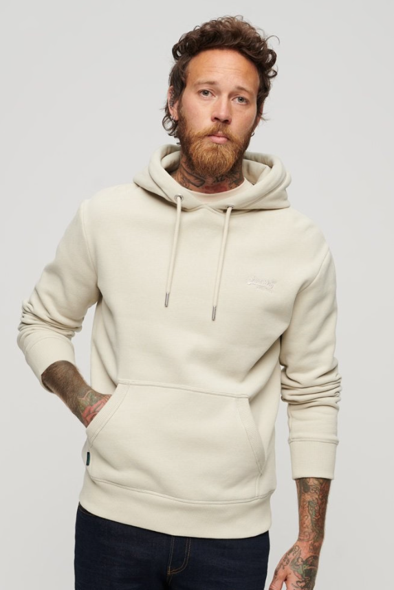 Superdry Essential Logo Hoodie Light Stone