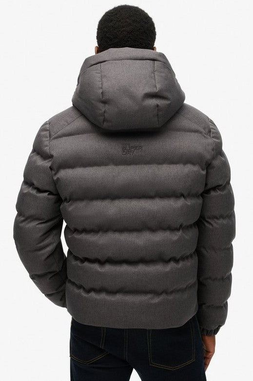 Superdry Hooded Tweed Puffer Jacket