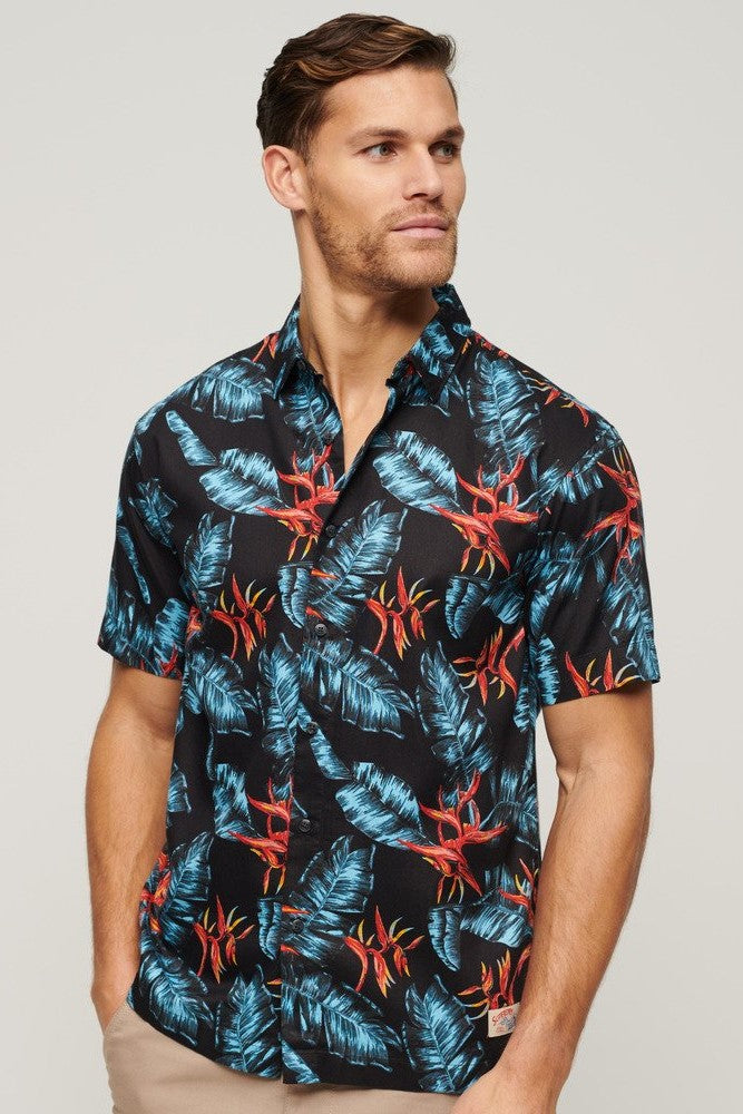 SuperdrySS24_Hawaiian_Shirt_Navy_Fire