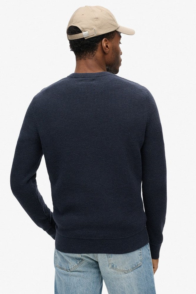 Superdry Textured Knitted Jumper Navy Heather