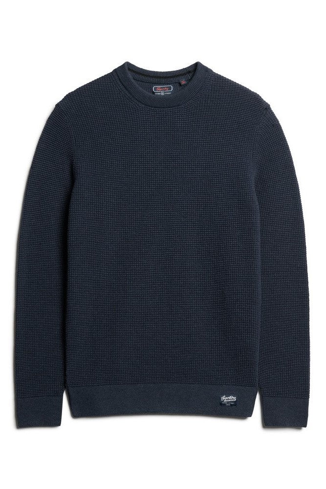 Superdry Textured Knitted Jumper Navy Heather