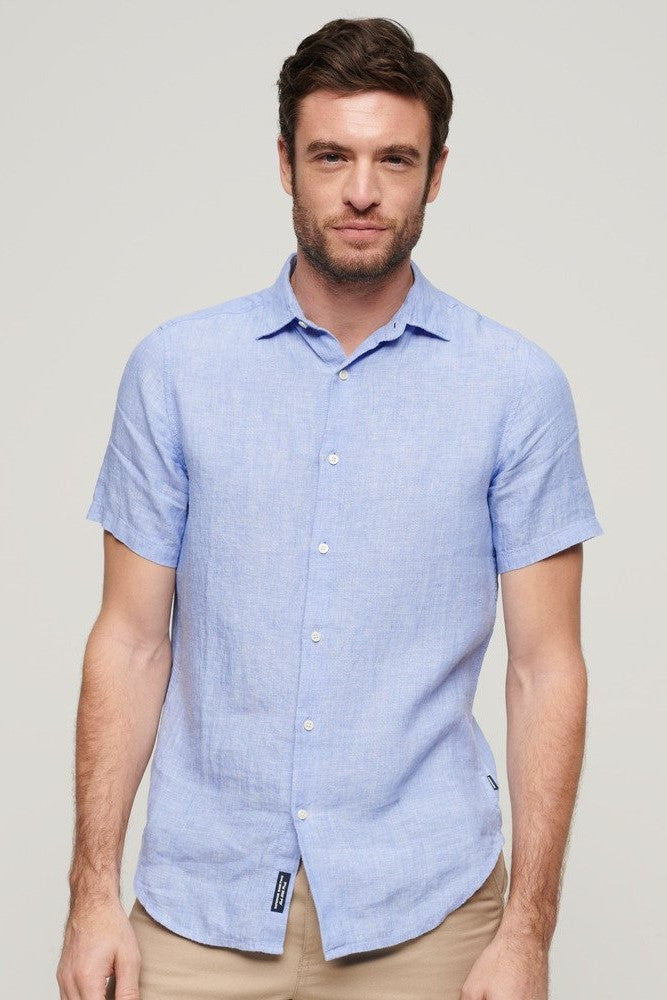 Superdry_SS24_Casual_Linen_SS_Shirt_Blue