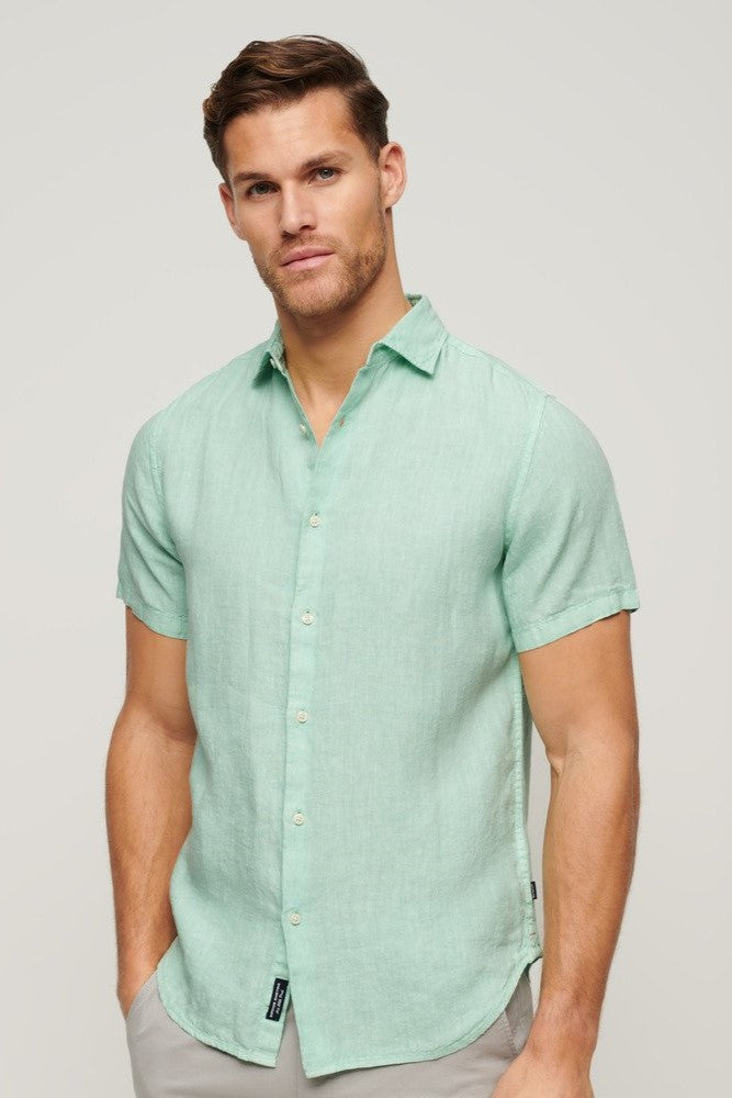 Superdry_SS24_Casual_Linen_SS_Shirt_Spearmint