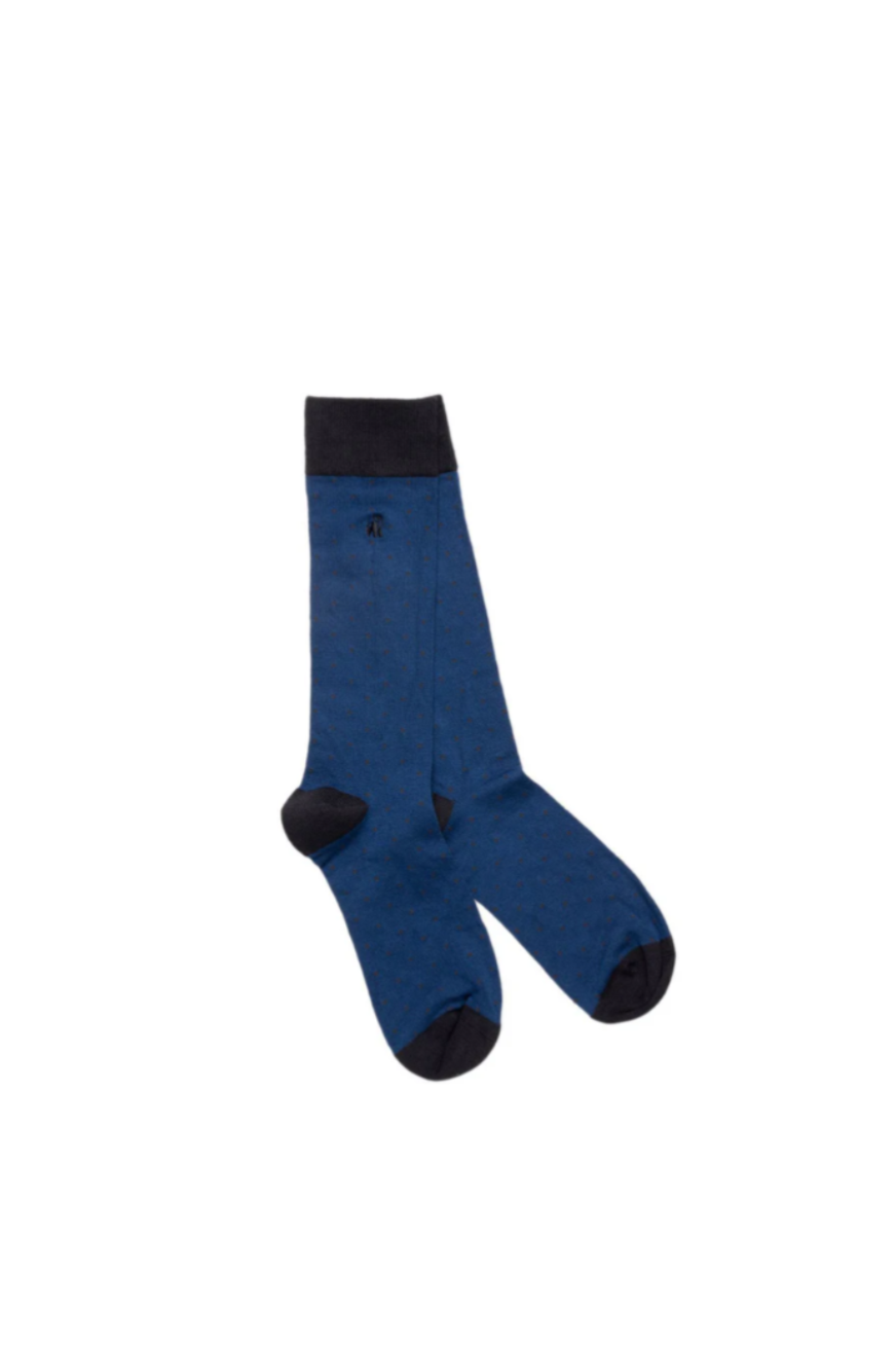 Swole Panda Spotted Royal Blue Bamboo Socks