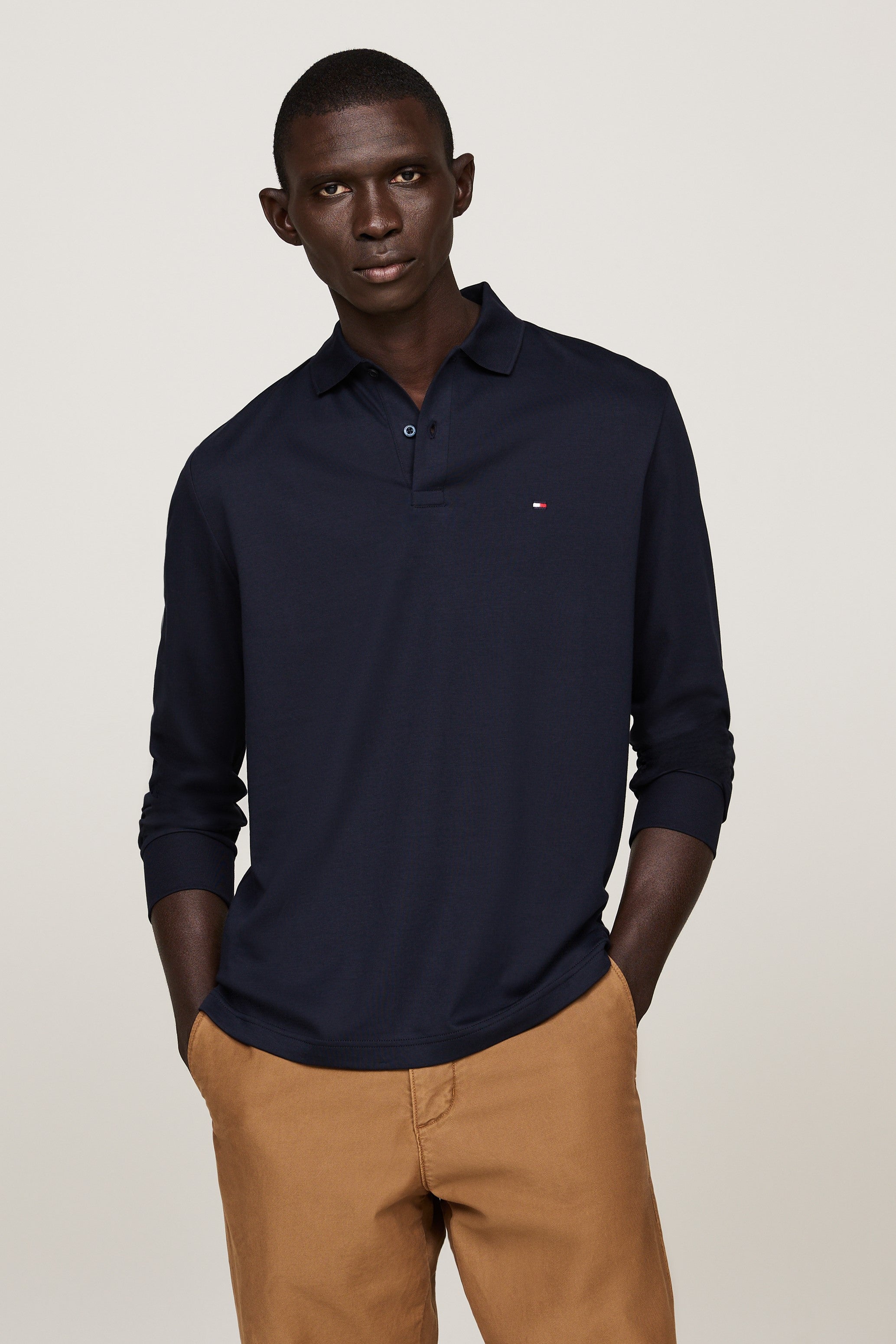 Tommy Hilfiger Long Sleeve Cotton Regular Polo Shirt