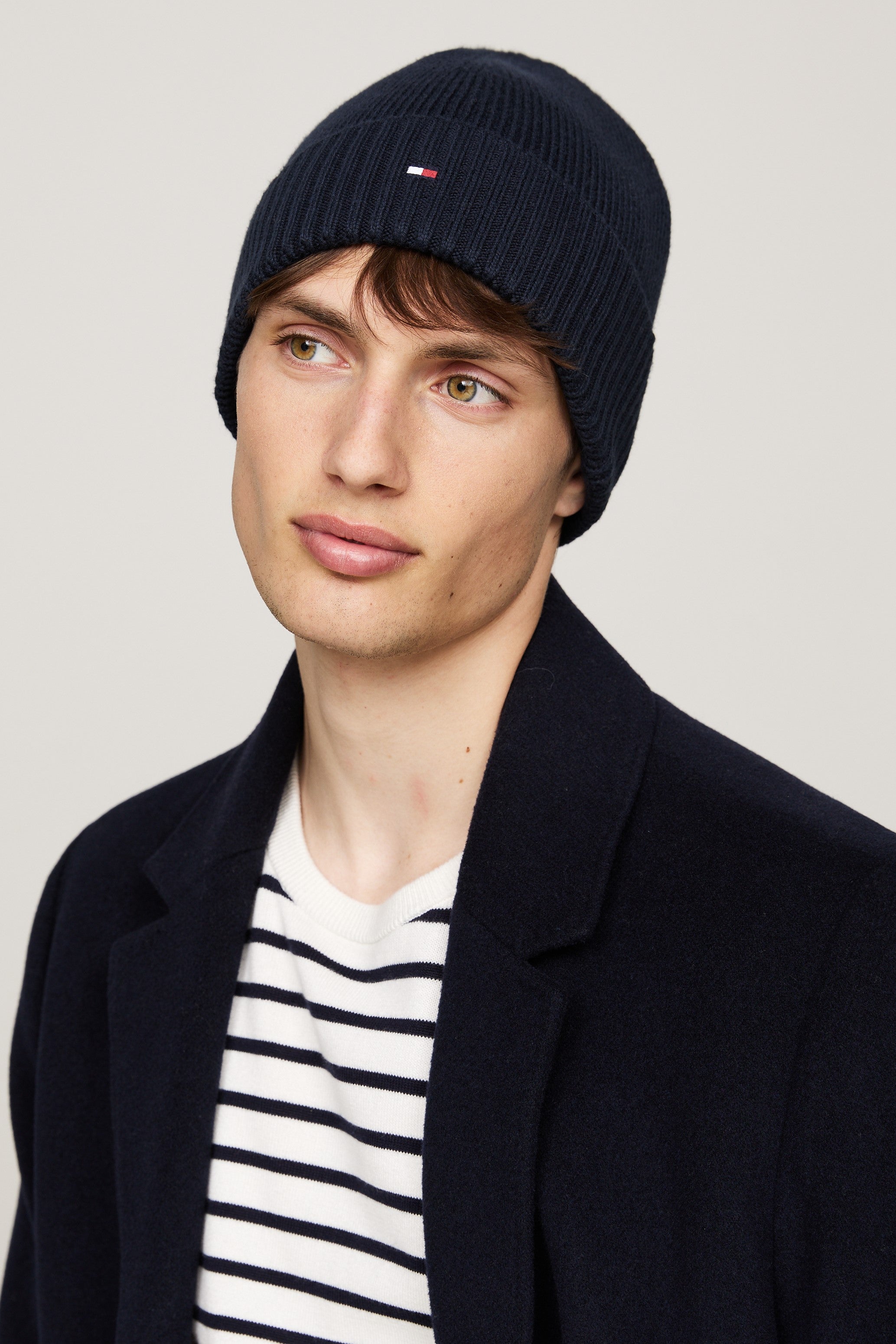 Tommy Hilfiger Flag Logo Cotton Beanie