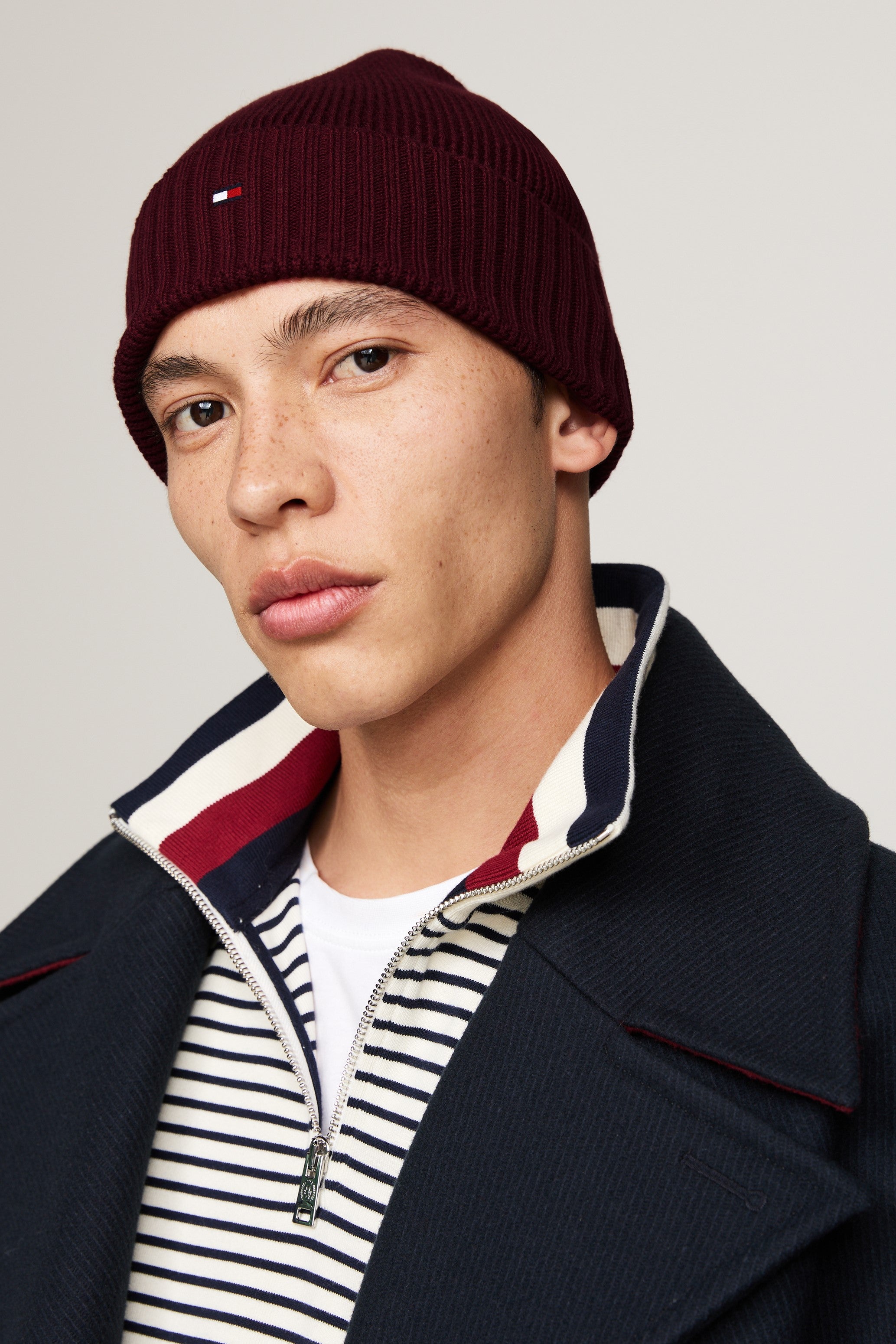 Tommy Hilfiger Flag Logo Cotton Beanie