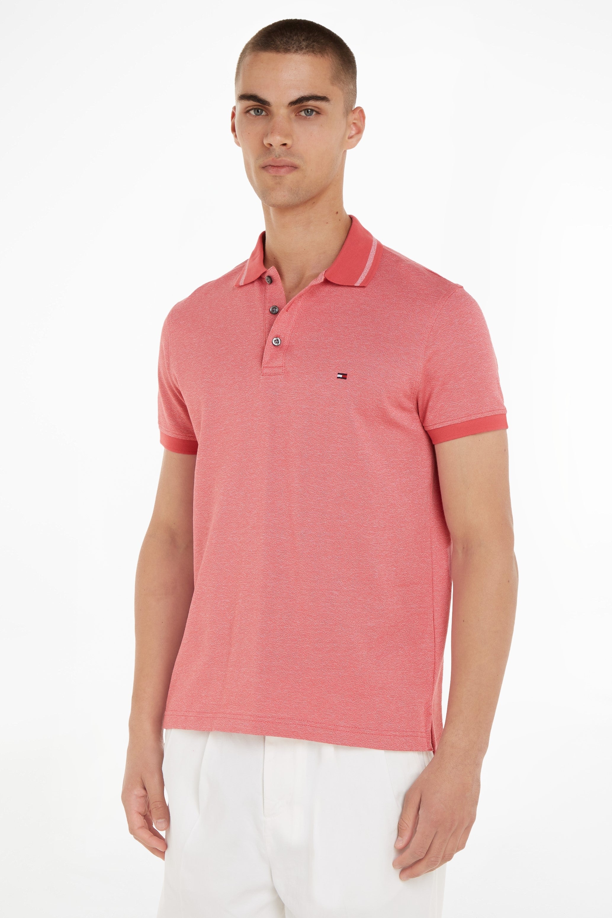 Tommy Hilfiger Slim Fit Pretwist Polo  (30780) Crimson White