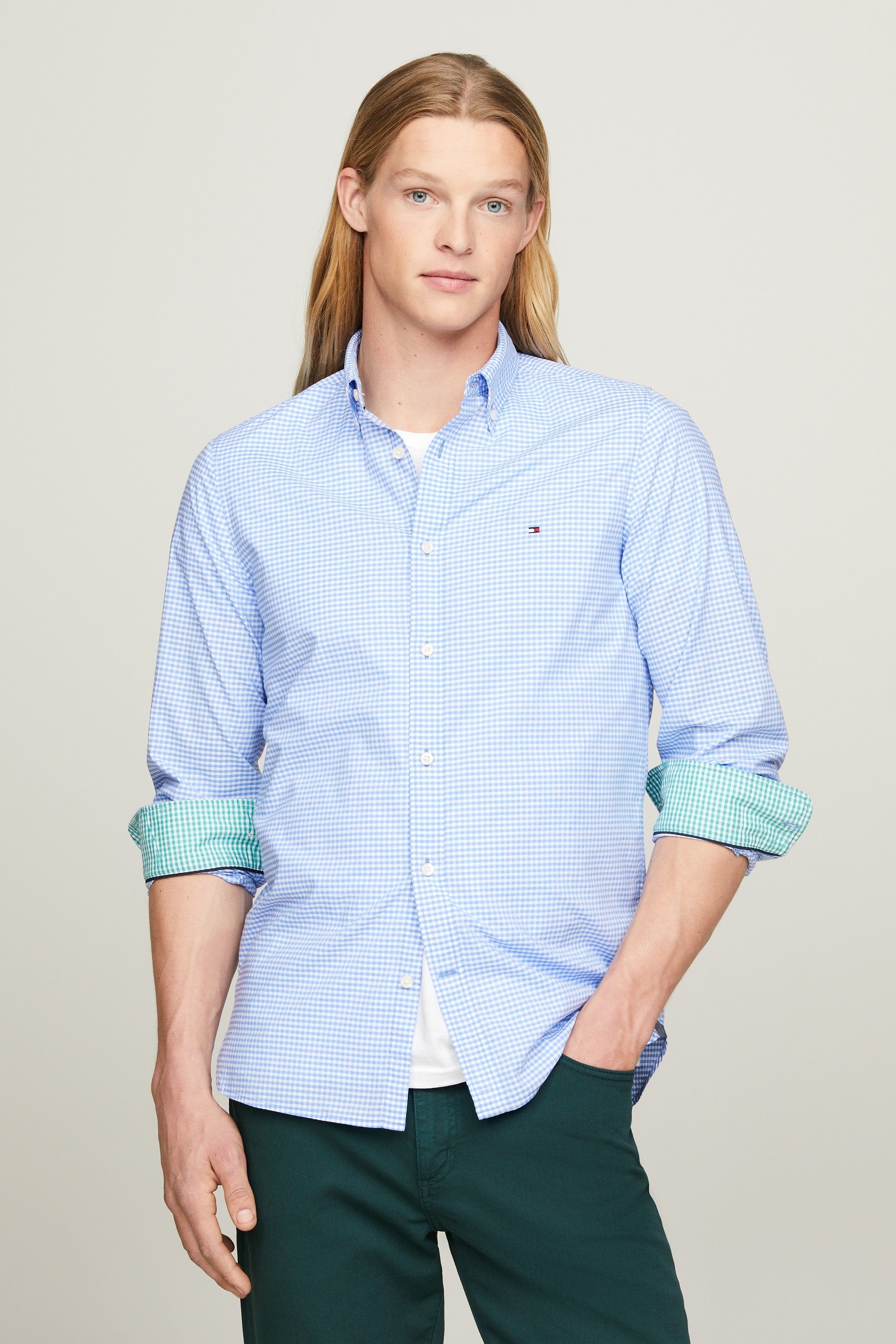 Tommy Hilfiger Slim Fit Flex Gingham Shirt