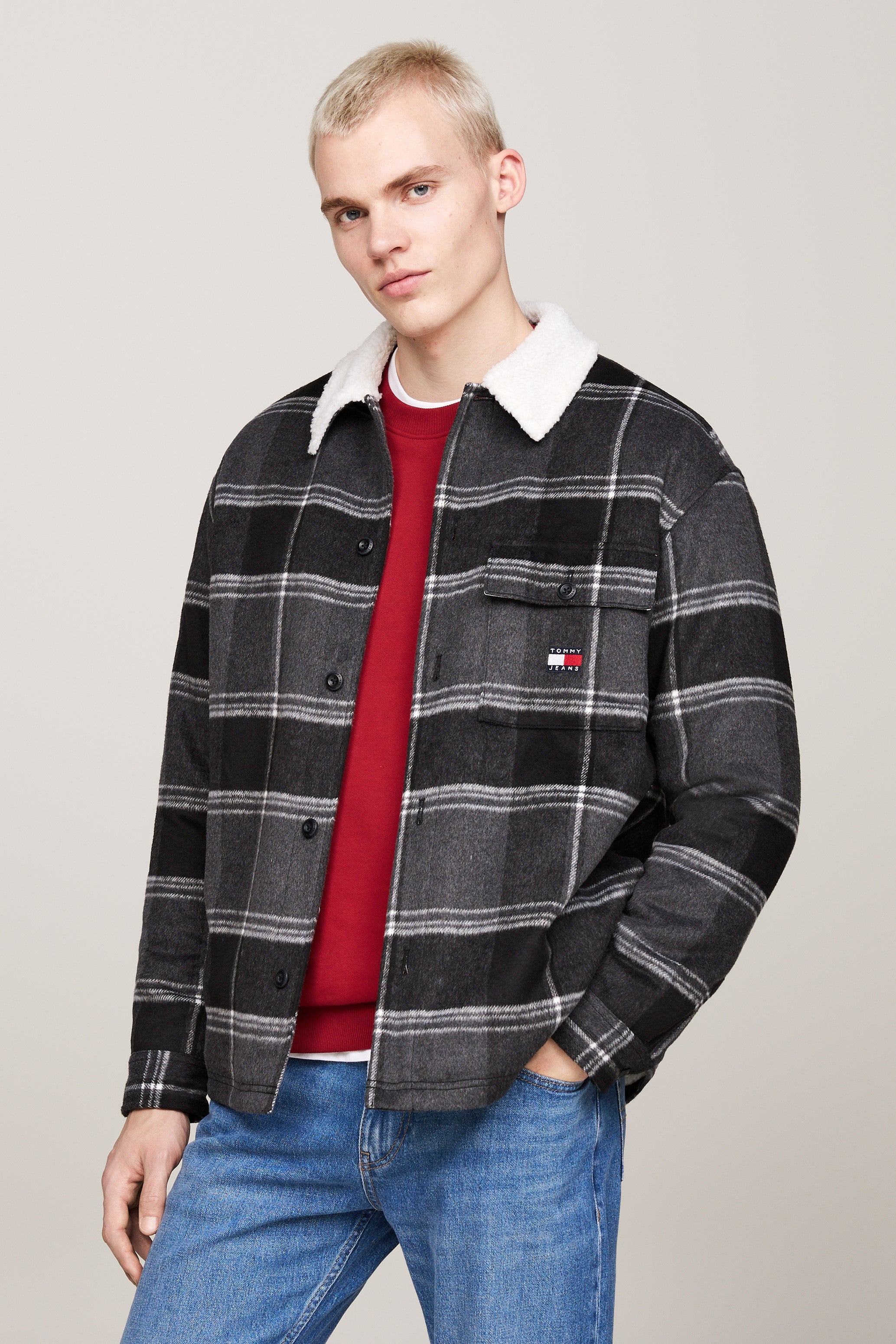 Tommy Jeans Sherpa Collar Overshirt