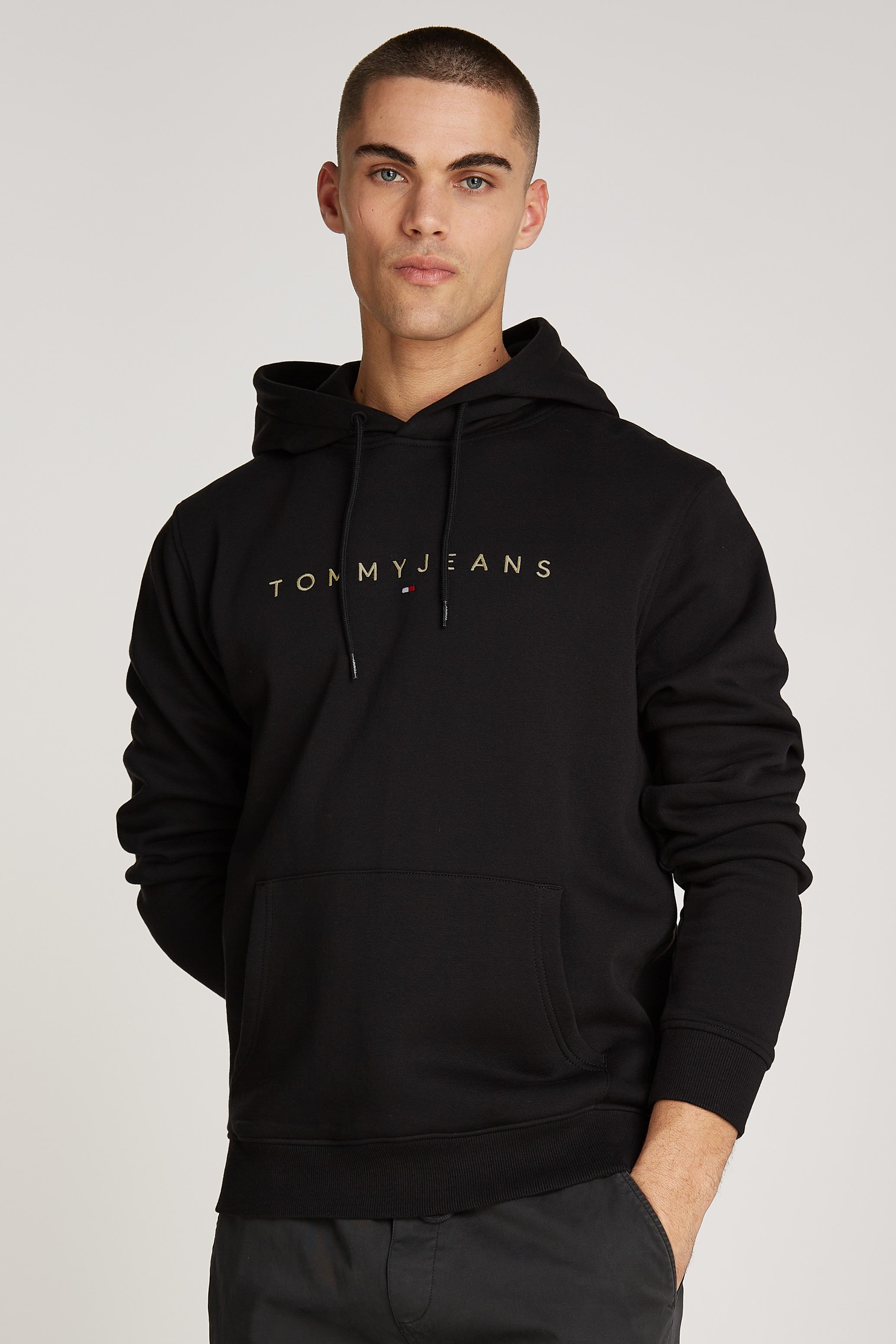 Tommy Jeans Linear Gold Logo Hoodie