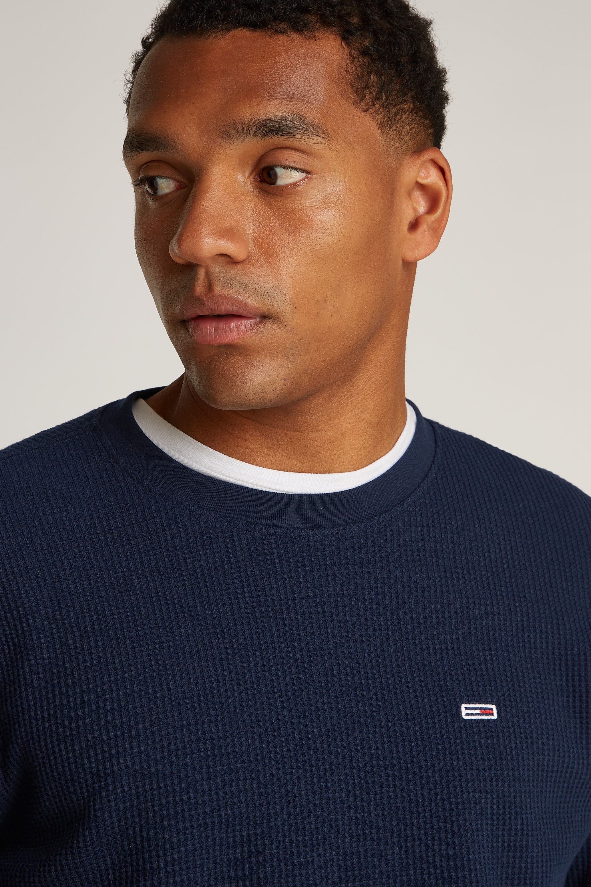 Tommy Jeans Regular Waffle Knit Long Sleeve Tee