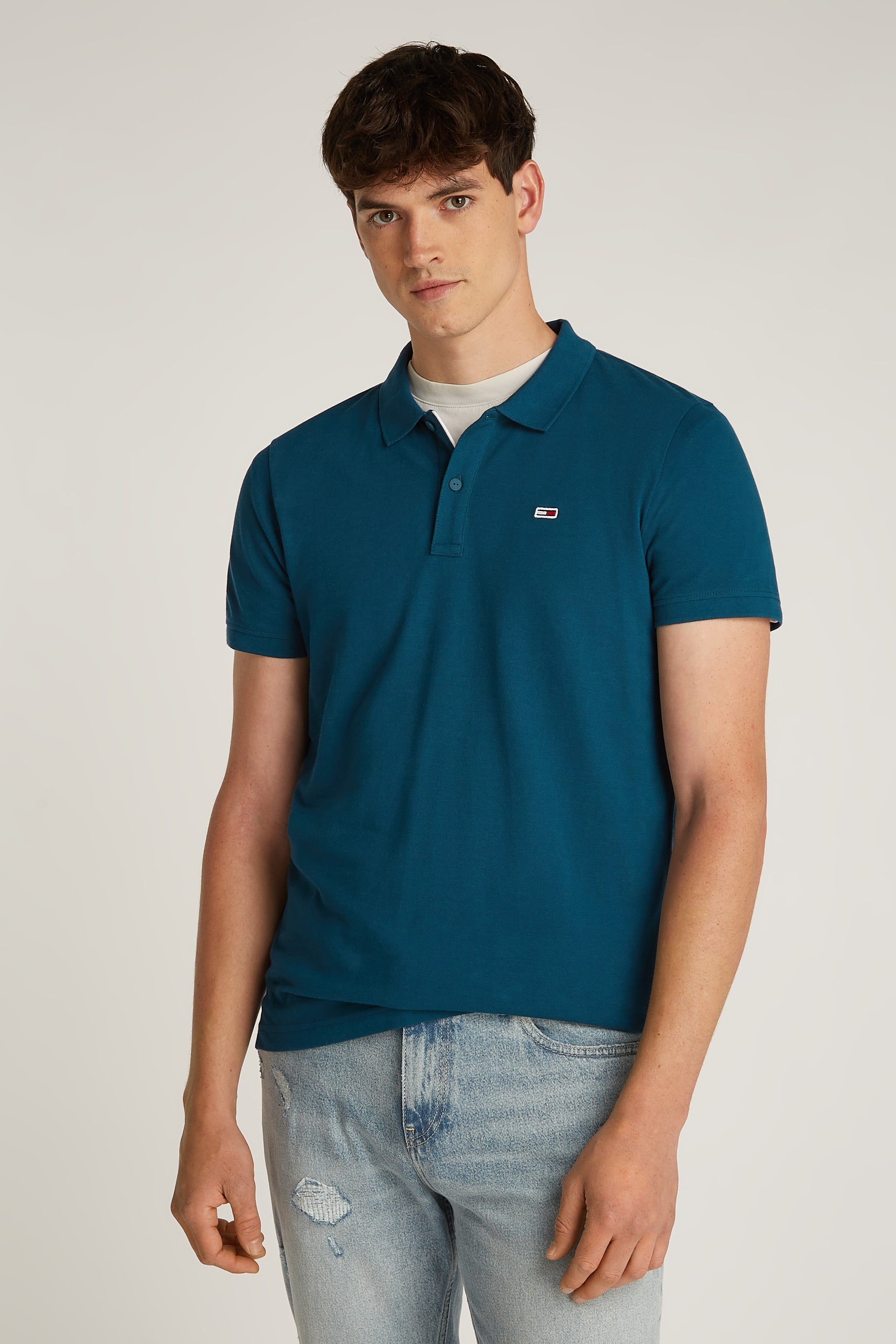 Tommy Jeans Slim Placket Polo Shirt