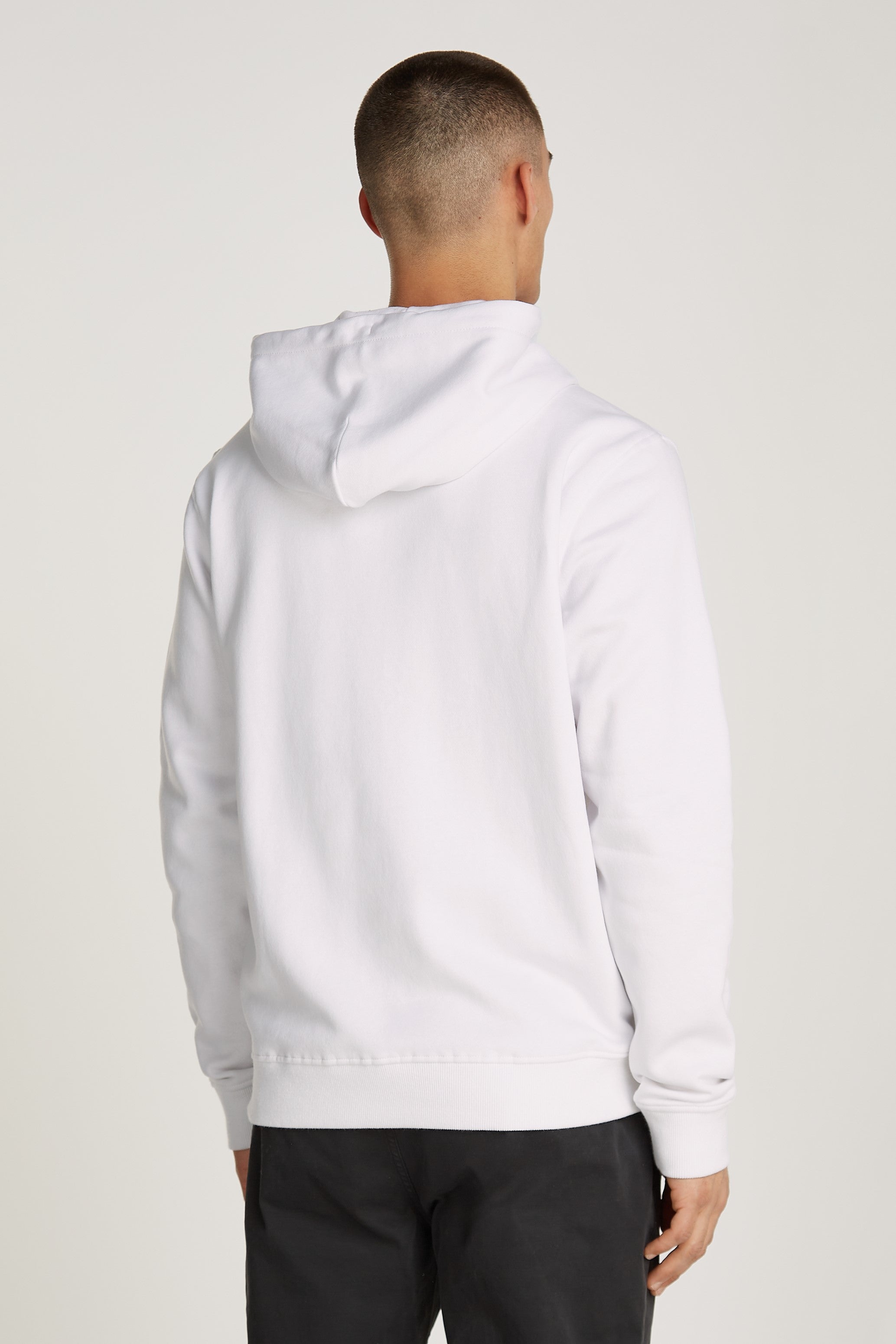 Tommy Jeans Linear Gold Logo Hoodie White