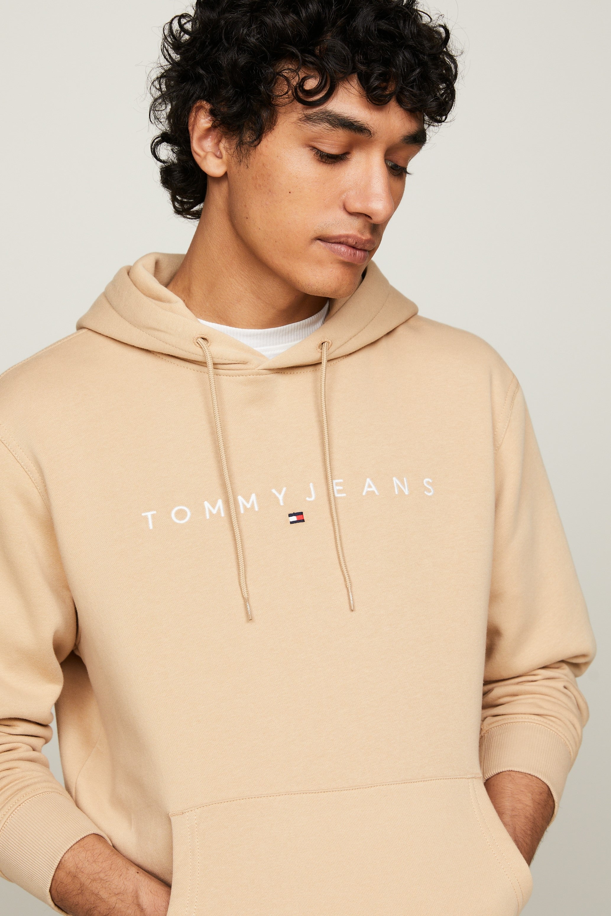 Tommy Jeans Regular Linear Logo Hoodie Gold