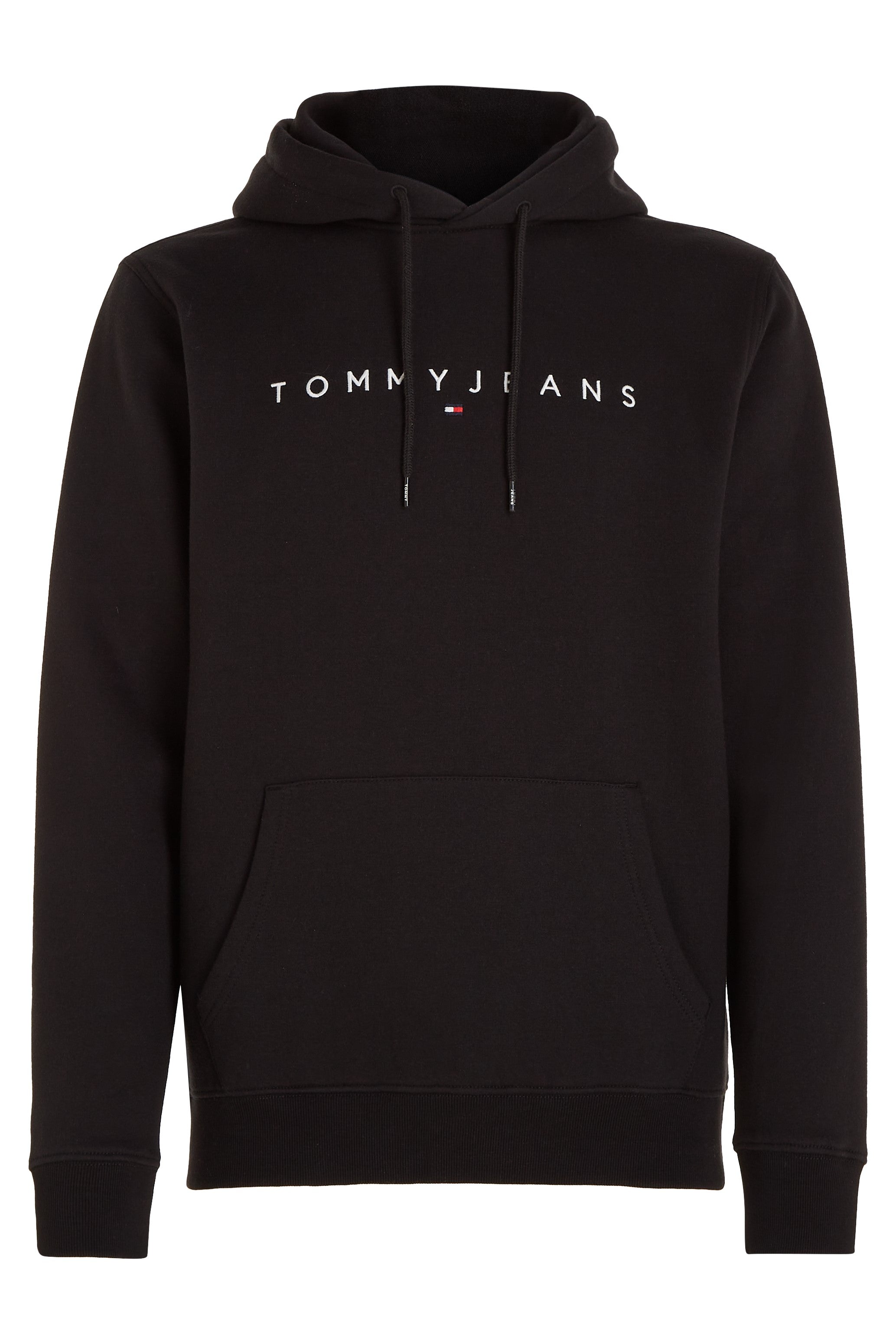 Tommy Jeans Regular Linear Logo Hoodie Black