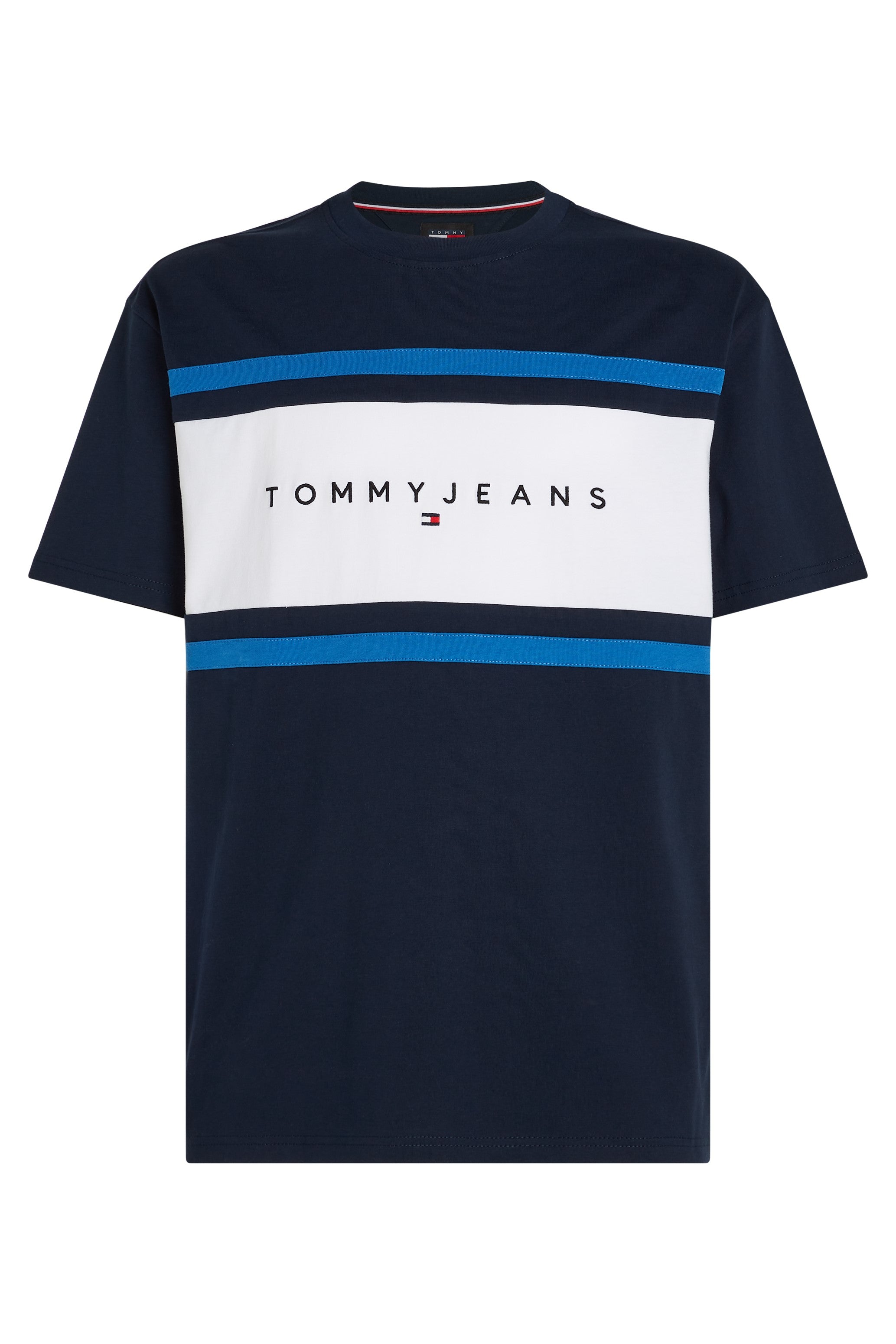 Tommy Jeans Colour Block Tee Shirt Navy