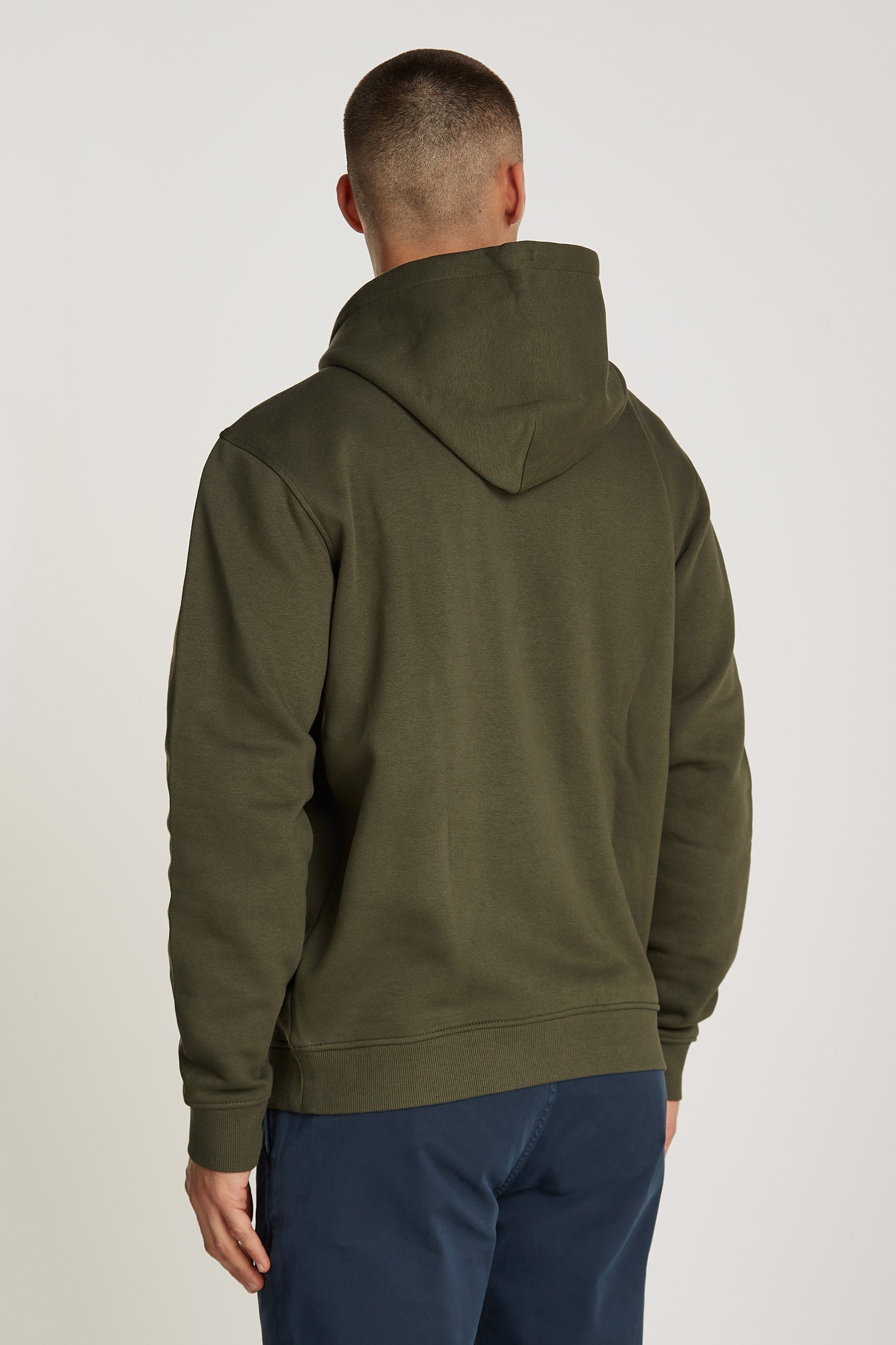 Tommy Jeans Regular Linear Logo Hoodie Green