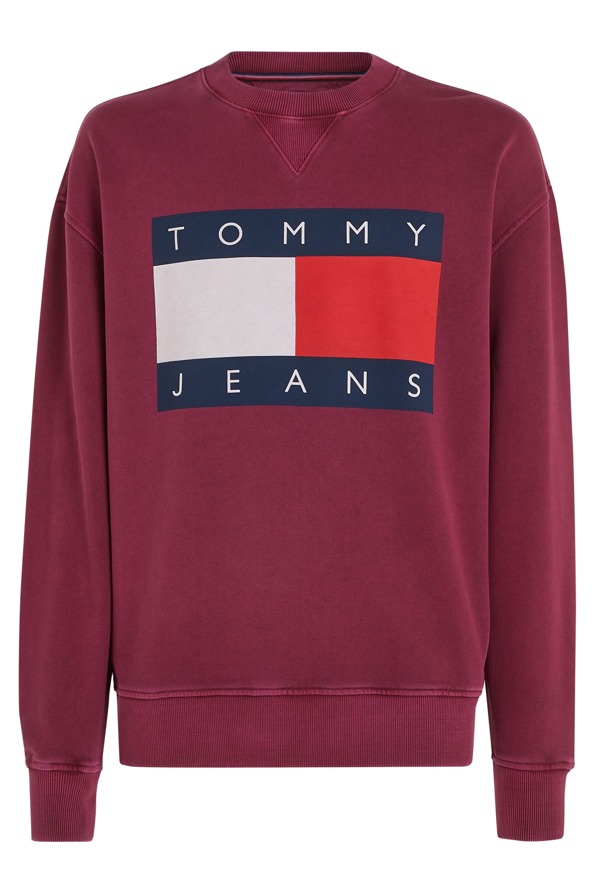 Tommy Jeans Big Flag Crew Neck Sweatshirt Grape