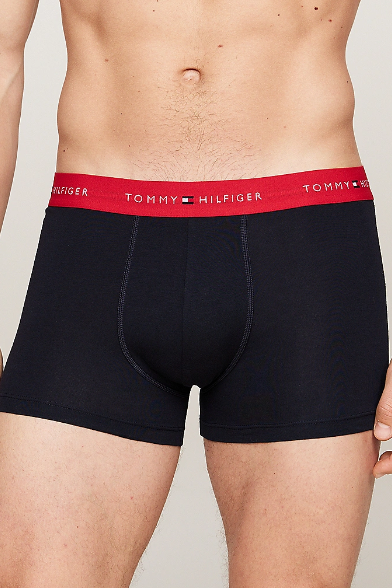 Tommy Hilfiger 3 Pack Cotton Trunk (27630) Red/ White/ Navy