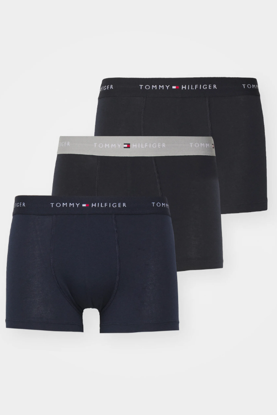 Tommy Hilfiger 3 Pack Cotton Trunk (27630) Navy/Black/Grey