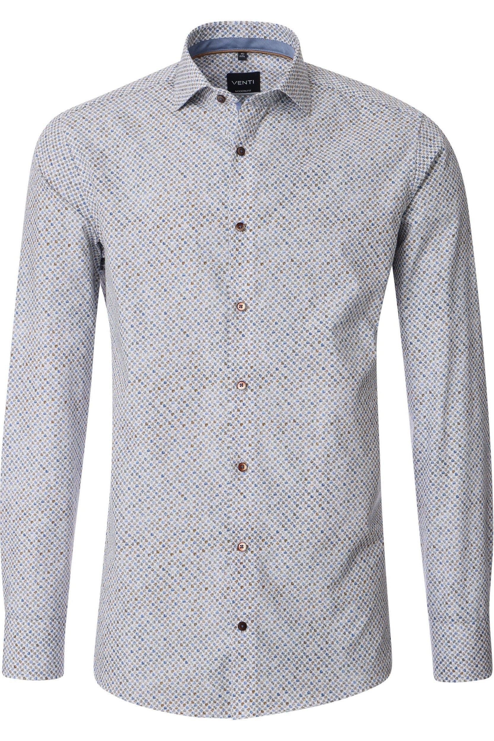 Venti Modern Fit Long Sleeve Printed Shirt 1443233