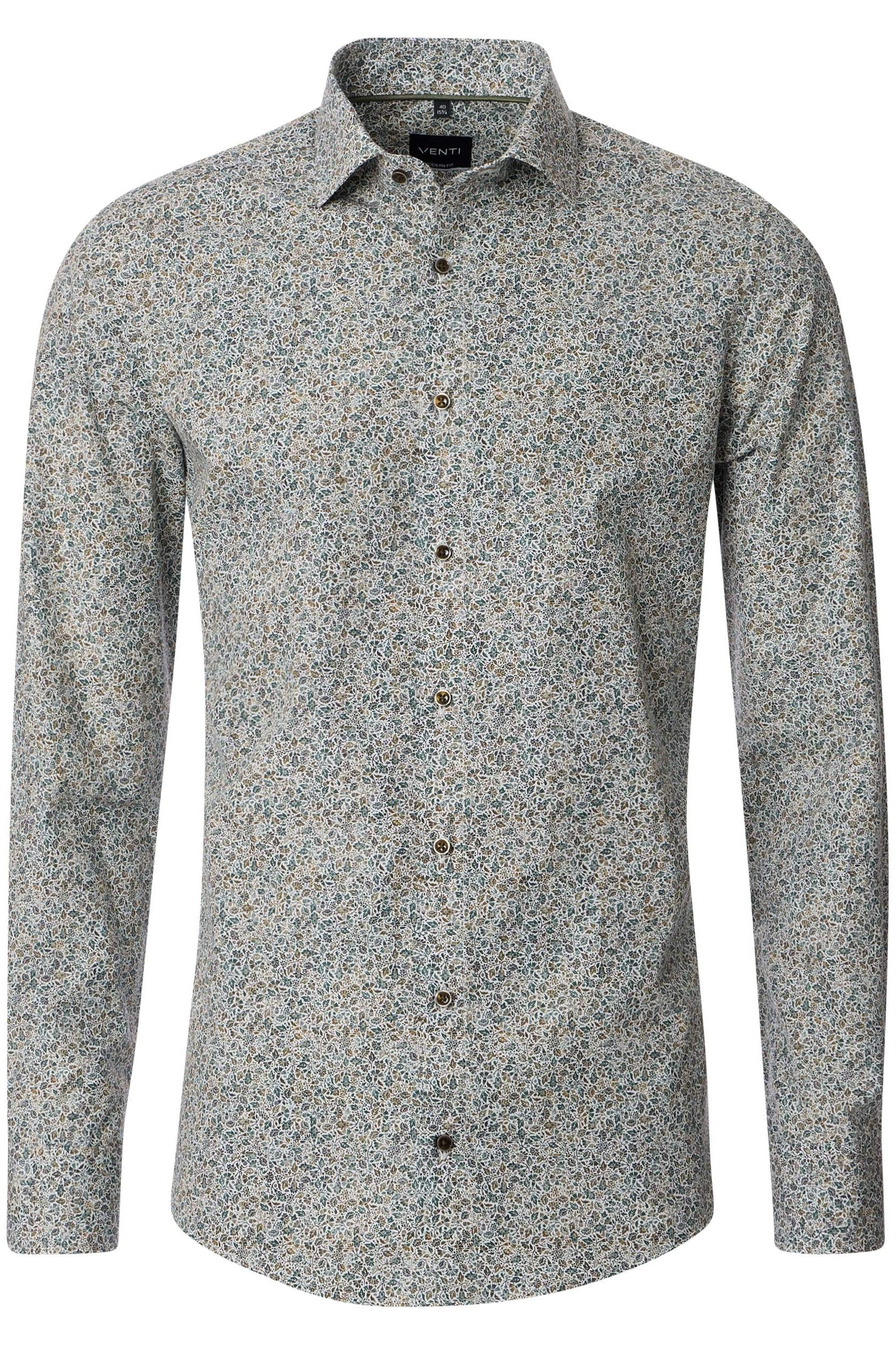 Venti Modern Fit Long Sleeve Print Shirt 144325300