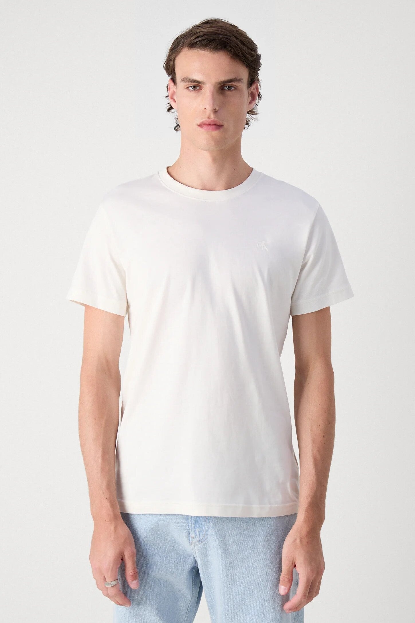 Calvin Klein Textured Monogram Logo Back Print Tee