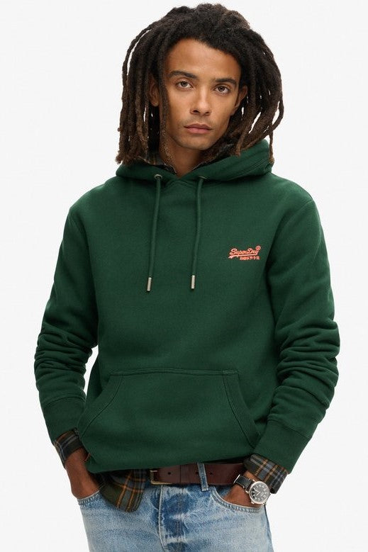 Superdry Essential Logo Hoodie Enamel Green